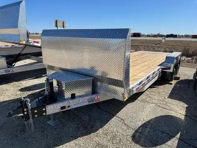 Nordtek Tilting Car Hauler Tilting Deck - Checker plated fenders - 8 Bolt wheels - 8” C Channel tong...