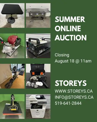 Restaurant Equipment & Machinery Online Auction Closes: Tues Aug 18 @ 11am Preview: Mon Aug 10 from...