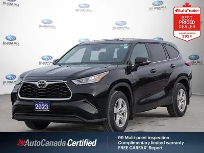 New Price! Black 2023 Toyota Highlander LE Apple CarPlay | Heated Seats | AWD AWD 8-Speed Automatic...