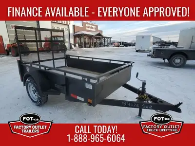NEW 5x8ft Utility from Canada Trailers - 4ft Ramp Gate - 3,500 lb Axle w/ Easy Lube Spindles - Doubl...