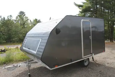 Snowmobile/ ATV Hybrid trailer. FULLY LOADED DOUBLE, including Track Mats, deep ski guides, 4in. Bum...