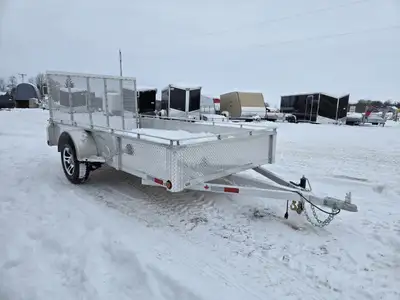ACTION SERIES 6' X 12' ALUMINUM UTILITY TRAILER WITH REAR MESHED STRAIGHT GATE! Locally built by Men...