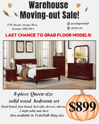 Bedroom sets- Floor model furniture clearance, View more