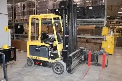 HYSTER V30ZMD ELECTRIC TURRET FORKLIFT SALE $49,995.00 Government Surplus Very Narrow Aisle We have...