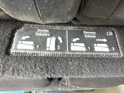 Rear folding third row seats from Cadillac Escalade Black leather. Should also fit Yukons, Tahoes an...