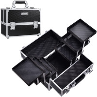 Caboodles Love Struck Six Tray Makeup Train Case,