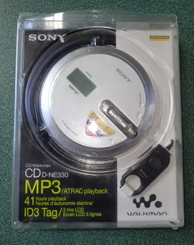 Factory Sealed - Sony Walkman D-NE330 Personal CD/Mp3 Atrac3plus Player - #B3 $350.00 New Sealed Son...