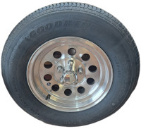Trailer Tire 5 on 4.5" Aluminum Mod ST205-75-R15