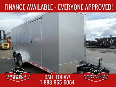 Welcome to Factory Outlet Trailers! NEW Cargo Mate 7x18ft E-Series by Forest River - Rear Barn Doors...