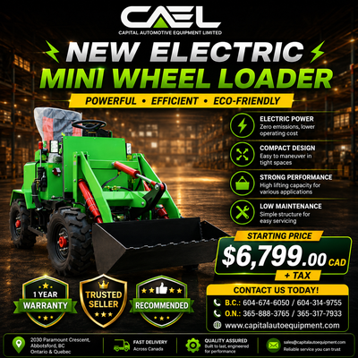 New CAEL Mini Electric Wheel Loader certified & Warranty 6,799 CAEL Mini Electric Wheel Loaders deli...