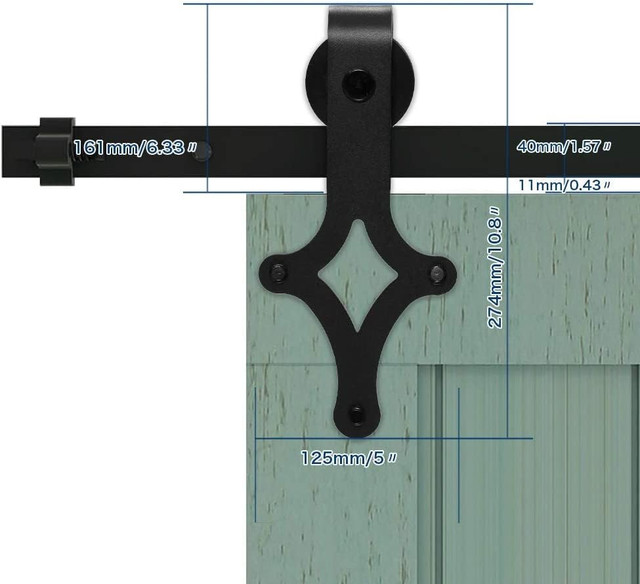 6.6ft Barndoor Hardware Kit in Windows, Doors & Trim in Edmonton - Image 3