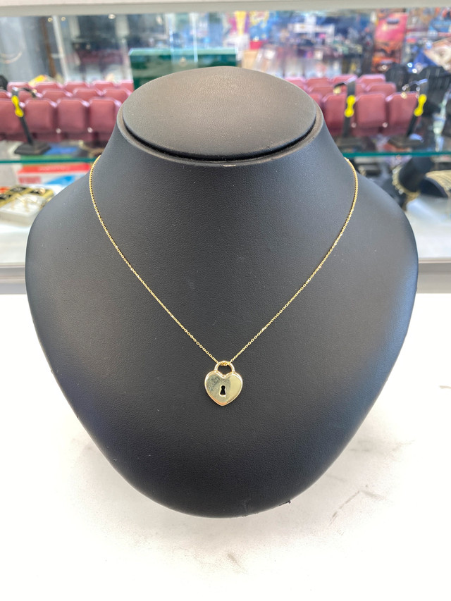 NEW! 10K Gold Chain w/Heart Locket Style Pendant in Jewellery & Watches in City of Toronto