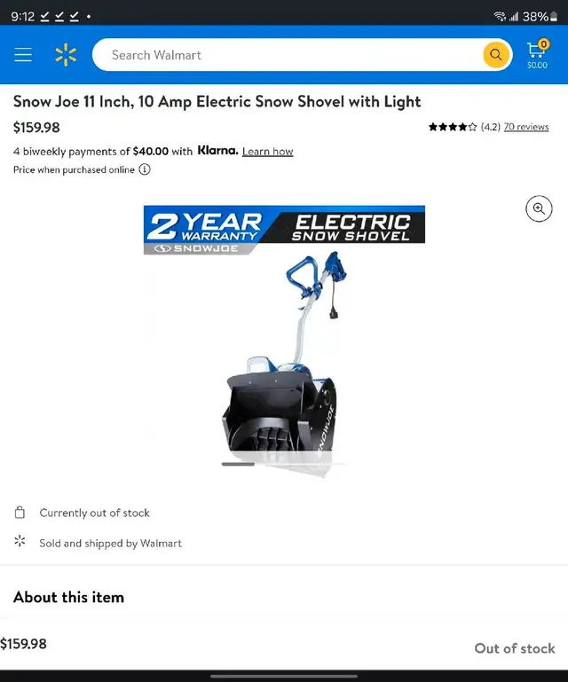 Snow Joe 11-Inch 10 Amp Electric Snow Shovel w/Headligh... ID# 5 in Snowblowers in City of Toronto - Image 3