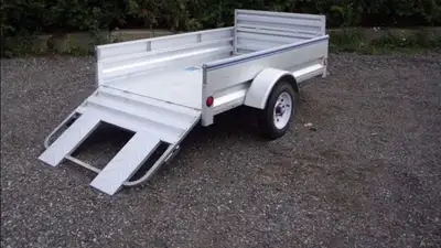 Atv utility box trailer 5x8 $1999 / 5x10 $2399 lite weight 250lb With ramp gate and front folds down...