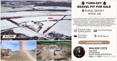 TURN-KEY GRAVEL PIT FOR SALE – 51.60 ACRES Located in Northern Alberta | Investment Opportunity An e...