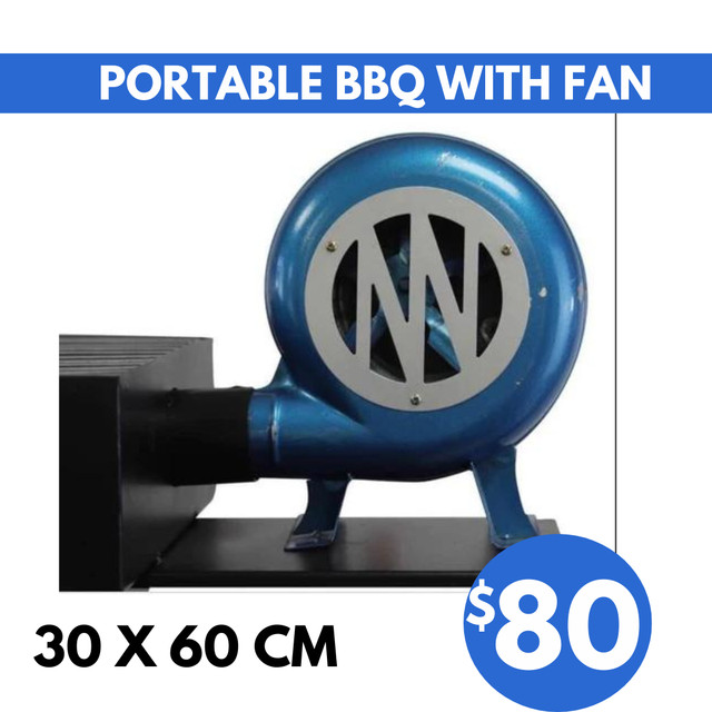BBQ Portable Grill with Fan 30x60cm in BBQs & Outdoor Cooking in City of Toronto - Image 3