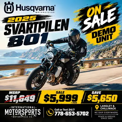 Floor demo model, low mileage, full warranty, few scratches on the bike, so you save! WE SHIP EVERYW...