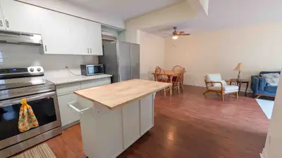 This bright and inviting main-floor two-bedroom apartment in Thorold offers comfortable living in a...