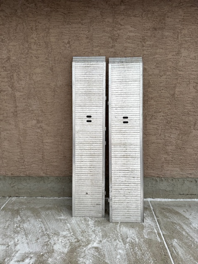 used like new Pro point 72 inches long 30 wide solid deck cargo aluminum ramps rated capacity 1500 L...