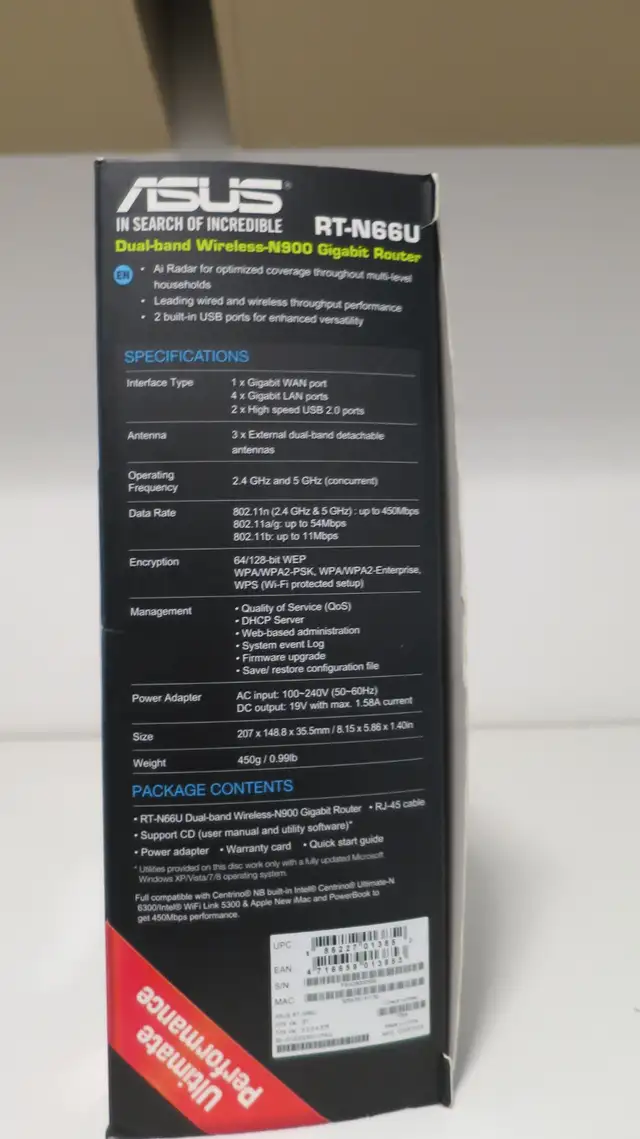 ASUS RT-N66U Gigabit Router Dual-band Wireless -N900 in Other in Edmonton - Image 5