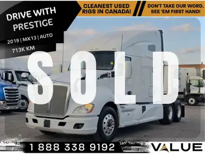 2019 KENWORTH T680 SLEEPER - 712,661 KM - PACCAR MX13 - 455 HP - AUTOMATIC - 232 WB - 3.08 RATIO - 2...