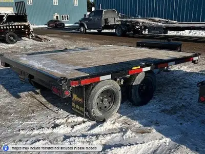 Demo Clearance - Save on this new 2026 Miska 3.5 Ton Deckover Equipment Trailer with 102in.x10' flat...