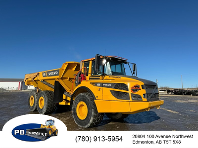 2017 Volvo A30G 30 Ton 6x6 Articulating Dump Truck Enclosed cab, Air conditioned, Espar engine heate...