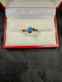 Women's 14K White Gold Ring with Blue Topaz~Size 10 Hamilton Ontario Preview