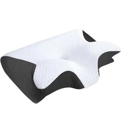 Memory foam neck pillow with silk pillow case, View more