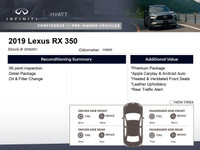 The 2019 Lexus RX 350 with the Premium Package is a mid-level luxury SUV that exemplifies Lexus's co... (image 1)