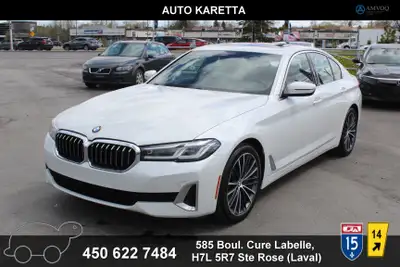 2021 BMW 530I XDRIVE, LUXURY LINE, 93.226 KM, JAMAIS ACCIDENTE: TOIT OUVRANT SYSTEME DE NAVIGATION (...
