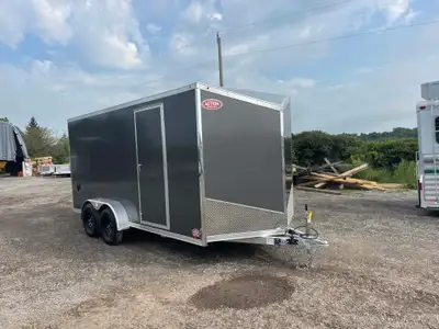 LEGACY LITE 7' X 16' TANDEM AXLE ALL-ALUMINUM CARGO TRAILER WITH REAR RAMP DOOR, AND 6in. EXTRA HEIG...
