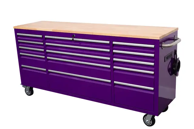 NEW 6 FT 15 DRAWER TOOL BENCH WORKBENCH WITH POWER & USB in Tool Storage & Benches in Saskatoon - Image 9