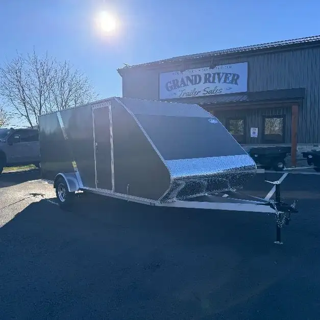 Aluminum 7x16 2 place Hybrid Snowmobile/2 ATV Trailer in Cargo & Utility Trailers in Brantford - Image 3