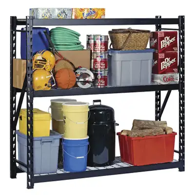 NEW 3 LAYER STEEL INDUSTRIAL RACKING GARAGE STORAGE SHELVING RACK STM0031 72-in H x 72-in W x 24-in...