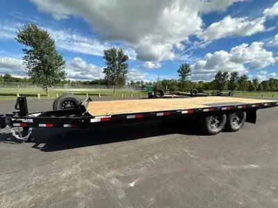 Used once. Southland 8x20 deck-over trailer. Comes with slide in ramps, and a spare tire. 2x7000lbs...