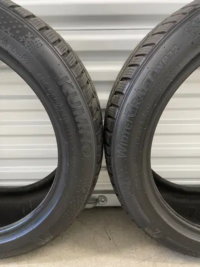 Pair2: 235/45R18 98V XL Kumho WinterCraft WP72. FIRM $260: Two Used Winter Tires. FIRM Tires Tread D...
