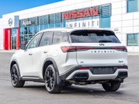 2025 INFINITI QX60 LUXE BLACK EDITION | NO NEW CAR FEES | DEALER SERVICE DEMO | Majestic White/Black... (image 4)