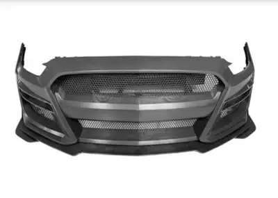 FORD MUSTANG SHELBY GT500 FRONT BUMPER & HOOD 2015 2016 2017 FITS ECOBOOST V6 AND GT TO LOOK LIKE SH...
