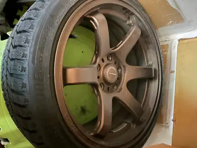 Very clean rims no rash scrubs Tires 245/40/18 blozzac ws90 Tons of tread remaining from 2018 civic...