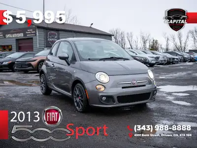 MUST-SEE! 2013 FIAT 500 Sport Gray 1.4L Fun. Sporty. City-Perfect. The 2013 Fiat 500 Sport is a styl...