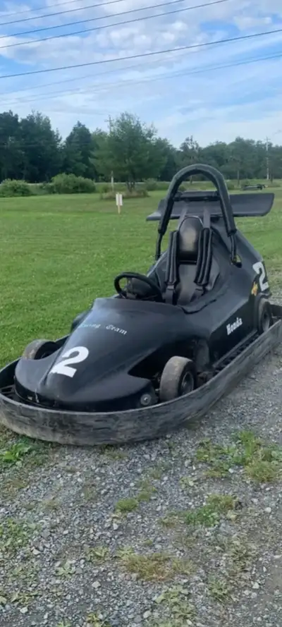 2018 concession factory belt go kart Honda 6.5 engine 2 to 1 reduction gearbox three-point safety ha...