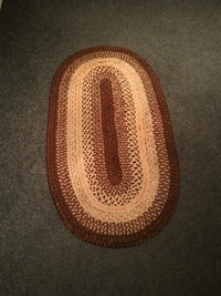 Oval Rag Rug #6 45.5" x 24.75" Tapis tressé oval