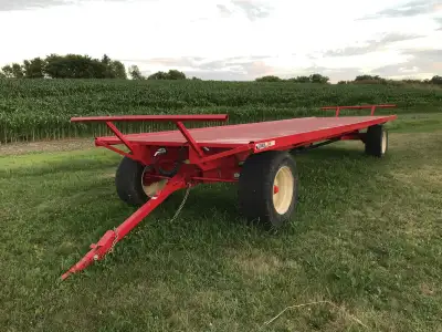 Gerber gravity and hay wagons stocked and ready for sale! 24’ on a 12 ton Horst with 11Lx22.5 tires...