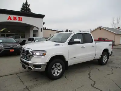 Turn heads and tackle any job with this 2020 Ram 1500 Laramie Quad Cab 4x4, powered by the sought-af...