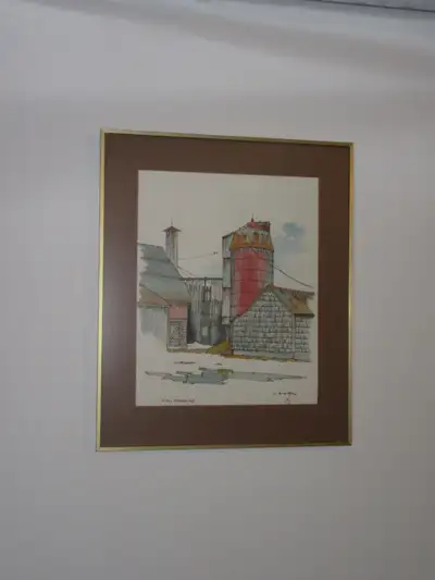'Le silo l'Acadie P.Q.' 1976, 24 X 20. Estimé à $675.00. Voir mes autres annonces, il y en a pour to...
