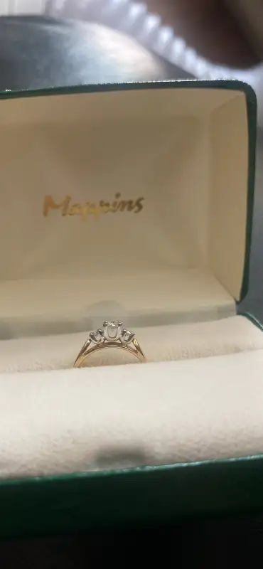 Engagement ring  size 4 $450 obo used excellent condition, View more