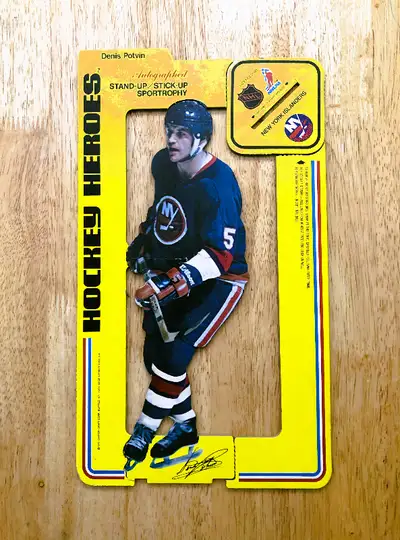 12” H 1975 Denis Potvin Islanders Stand Up w/Replica Signature, View more