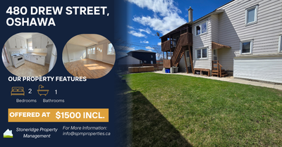 Apartment - 1 - Oshawa - 2 Bedroom(s) - 1 Bathroom(s) - 800 SF - $1,500 /mo ⭐Book your personal tour...