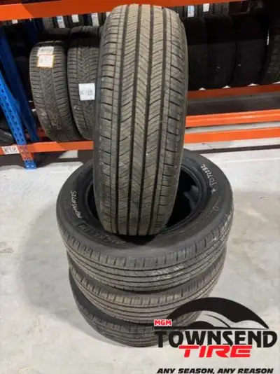 SET OF FOUR LIKE NEW TAKE OFF ALL SEASON TIRES MICHELIN PRIMACY TOURING AS 2255/60R18. SOLD AS SET O...